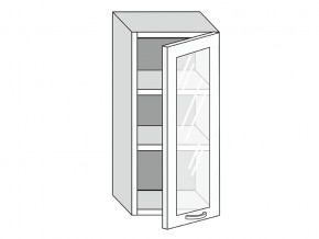 19.40.3 Шкаф настенный (h=913) на 400мм с 1-ой стекл. дверцей в Кыштыме - kyshtym.mebel74.com | фото