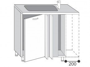 2.10.1ум Шкаф-стол под врезную мойку, УНИ в Кыштыме - kyshtym.mebel74.com | фото