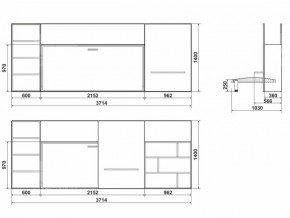 Детская стенка Компакт стандарт с кроватью Смарт 3 в Кыштыме - kyshtym.mebel74.com | фото 3