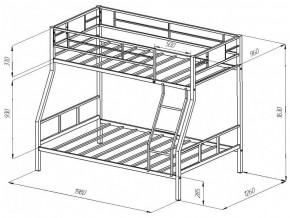 Двухъярусная кровать Гранада 1 Коричневая в Кыштыме - kyshtym.mebel74.com | фото 2