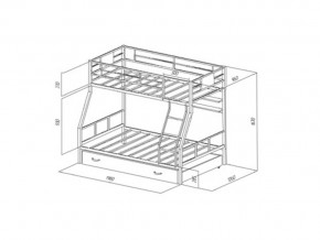 Двухъярусная кровать Гранада 1 ПЯ Коричневая в Кыштыме - kyshtym.mebel74.com | фото 2