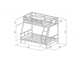 Двухъярусная кровать Гранада 1 Я Черная в Кыштыме - kyshtym.mebel74.com | фото 2