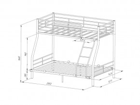 Двухъярусная кровать Гранада-2 140 коричневый в Кыштыме - kyshtym.mebel74.com | фото 2