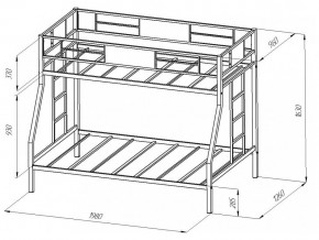 Двухъярусная кровать Гранада Черная в Кыштыме - kyshtym.mebel74.com | фото 2