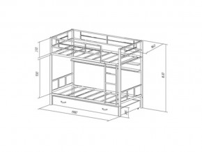 Двухъярусная кровать Севилья 2 ПЯ слоновая кость в Кыштыме - kyshtym.mebel74.com | фото 2