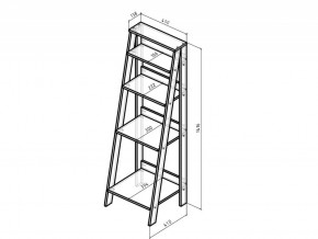 Этажерка Лофт белый в Кыштыме - kyshtym.mebel74.com | фото 2