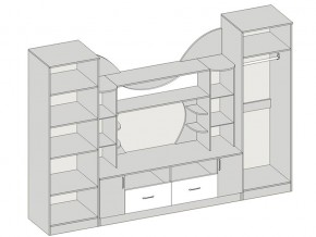 Гостиная Аллегро вариант 5 венге Linum/дуб белфорт в Кыштыме - kyshtym.mebel74.com | фото 2