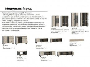 Гостиная Отис Дуб Крафт Серый/Антрацит в Кыштыме - kyshtym.mebel74.com | фото 5