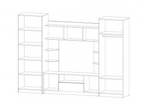 Гостиная Палермо дуб крафт/белый в Кыштыме - kyshtym.mebel74.com | фото 2