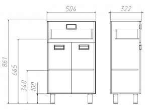 Комод 50 Куб Cube с 1 ящиком в Кыштыме - kyshtym.mebel74.com | фото 3