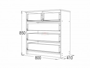 Комод 8 фант венге-млечный дуб в Кыштыме - kyshtym.mebel74.com | фото 2