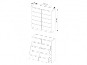 Комод Мори МК1200.10/2 Белый в Кыштыме - kyshtym.mebel74.com | фото 3