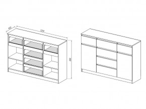 Комод Мори МК1200.4/2 Белый в Кыштыме - kyshtym.mebel74.com | фото 3