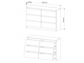 Комод Мори МК1200.6/4 Белый в Кыштыме - kyshtym.mebel74.com | фото 3