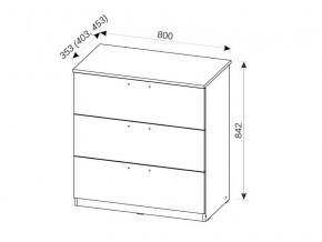 Комод с 3-мя ящиками 400 Эконика в Кыштыме - kyshtym.mebel74.com | фото 2