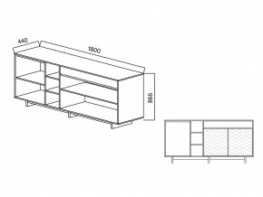 Комодино Moderno-1800 Ф1 в Кыштыме - kyshtym.mebel74.com | фото 2