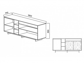 Комодино Moderno-1800 Ф2 в Кыштыме - kyshtym.mebel74.com | фото 5