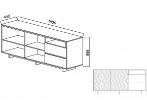 Комодино Moderno-1800 В-1 Ф4 в Кыштыме - kyshtym.mebel74.com | фото 4