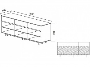 Комодино Moderno-1800 В-2 Ф3 в Кыштыме - kyshtym.mebel74.com | фото 4