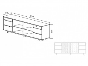 Комодино Moderno-2200 Ф1 в Кыштыме - kyshtym.mebel74.com | фото 3