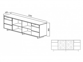 Комодино Moderno-2200 Ф2 в Кыштыме - kyshtym.mebel74.com | фото 4