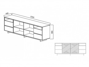 Комодино Moderno-2200 Ф3 в Кыштыме - kyshtym.mebel74.com | фото 5