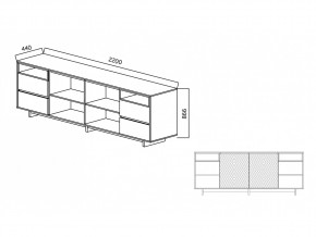 Комодино Moderno-2200 Ф4 в Кыштыме - kyshtym.mebel74.com | фото 4