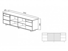 Комодино Moderno-2200 Ф5 в Кыштыме - kyshtym.mebel74.com | фото 4