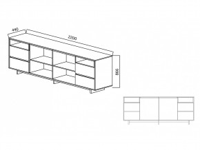 Комодино Moderno-2200 Ф6 в Кыштыме - kyshtym.mebel74.com | фото 4