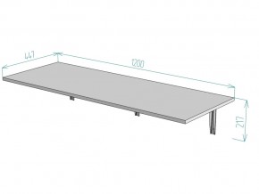 Консоль складная T89 ширина 1200 в Кыштыме - kyshtym.mebel74.com | фото 2