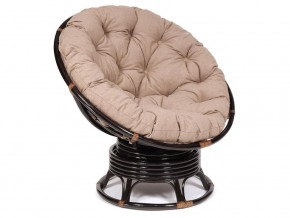 Кресло-качалка Papasan w 23/01 B с подушкой Antique brown, экошерсть Коричневый в Кыштыме - kyshtym.mebel74.com | фото