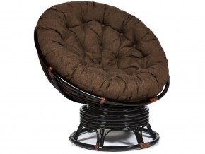 Кресло-качалка Papasan w 23/01 B с подушкой Antique brown, ткань Коричневый в Кыштыме - kyshtym.mebel74.com | фото