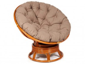 Кресло-качалка Papasan w 23/01 B с подушкой Cognac, экошерсть Коричневый в Кыштыме - kyshtym.mebel74.com | фото