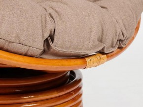 Кресло-качалка Papasan w 23/01 B с подушкой Cognac, экошерсть Коричневый в Кыштыме - kyshtym.mebel74.com | фото 2