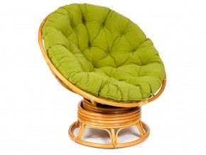 Кресло-качалка Papasan w 23/01 B с подушкой Honey, флок Олива в Кыштыме - kyshtym.mebel74.com | фото