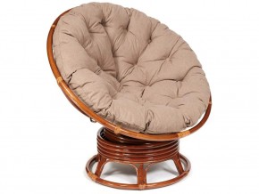 Кресло-качалка Papasan w 23/01 B с подушкой Pecan, экошерсть Коричневый в Кыштыме - kyshtym.mebel74.com | фото