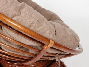 Кресло-качалка Papasan w 23/01 B с подушкой Pecan, экошерсть Коричневый в Кыштыме - kyshtym.mebel74.com | фото 3