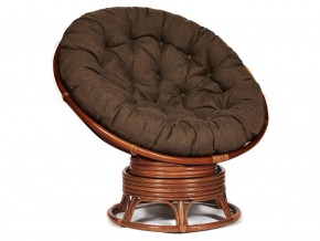 Кресло-качалка Papasan w 23/01 B с подушкой Pecan, ткань Коричневый в Кыштыме - kyshtym.mebel74.com | фото