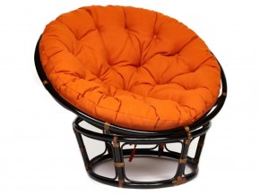 Кресло Papasan 23/01 W с подушкой Antique brown, ткань Оранжевый в Кыштыме - kyshtym.mebel74.com | фото