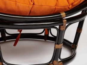 Кресло Papasan 23/01 W с подушкой Antique brown, ткань Оранжевый в Кыштыме - kyshtym.mebel74.com | фото 3