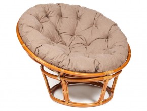 Кресло Papasan 23/01 W с подушкой Cognac, экошерсть Коричневый в Кыштыме - kyshtym.mebel74.com | фото