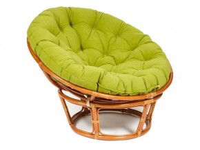 Кресло Papasan 23/01 W с подушкой Cognac, флок Олива в Кыштыме - kyshtym.mebel74.com | фото