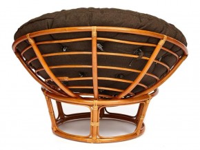 Кресло Papasan 23/01 W с подушкой Cognac, ткань Коричневый в Кыштыме - kyshtym.mebel74.com | фото 2