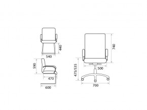 Кресло руководителя Orion Steel Chrome DMS S-0401 в Кыштыме - kyshtym.mebel74.com | фото 2