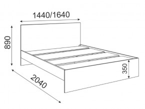 Кровать 1400 Осло модуль 4 с ящиками Дуб золото в Кыштыме - kyshtym.mebel74.com | фото 2