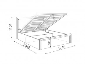 Кровать 1600 подъемная с мягкой частью Глэдис М32 в Кыштыме - kyshtym.mebel74.com | фото 2