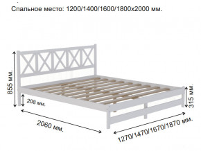 Кровать 2-х спальная Аист-8 Классика белый 1200х2000 мм в Кыштыме - kyshtym.mebel74.com | фото 2