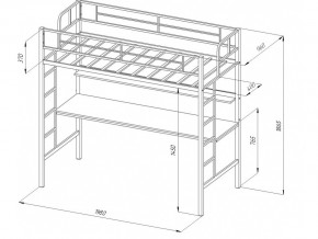 Кровать чердак Севилья 1 Черная в Кыштыме - kyshtym.mebel74.com | фото 2