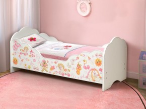 Кровать детская с бортом Малышка №4 600*1400 белая в Кыштыме - kyshtym.mebel74.com | фото