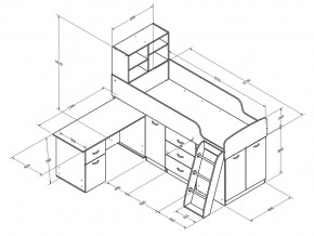 Кровать Дюймовочка 1 Голубой в Кыштыме - kyshtym.mebel74.com | фото 2